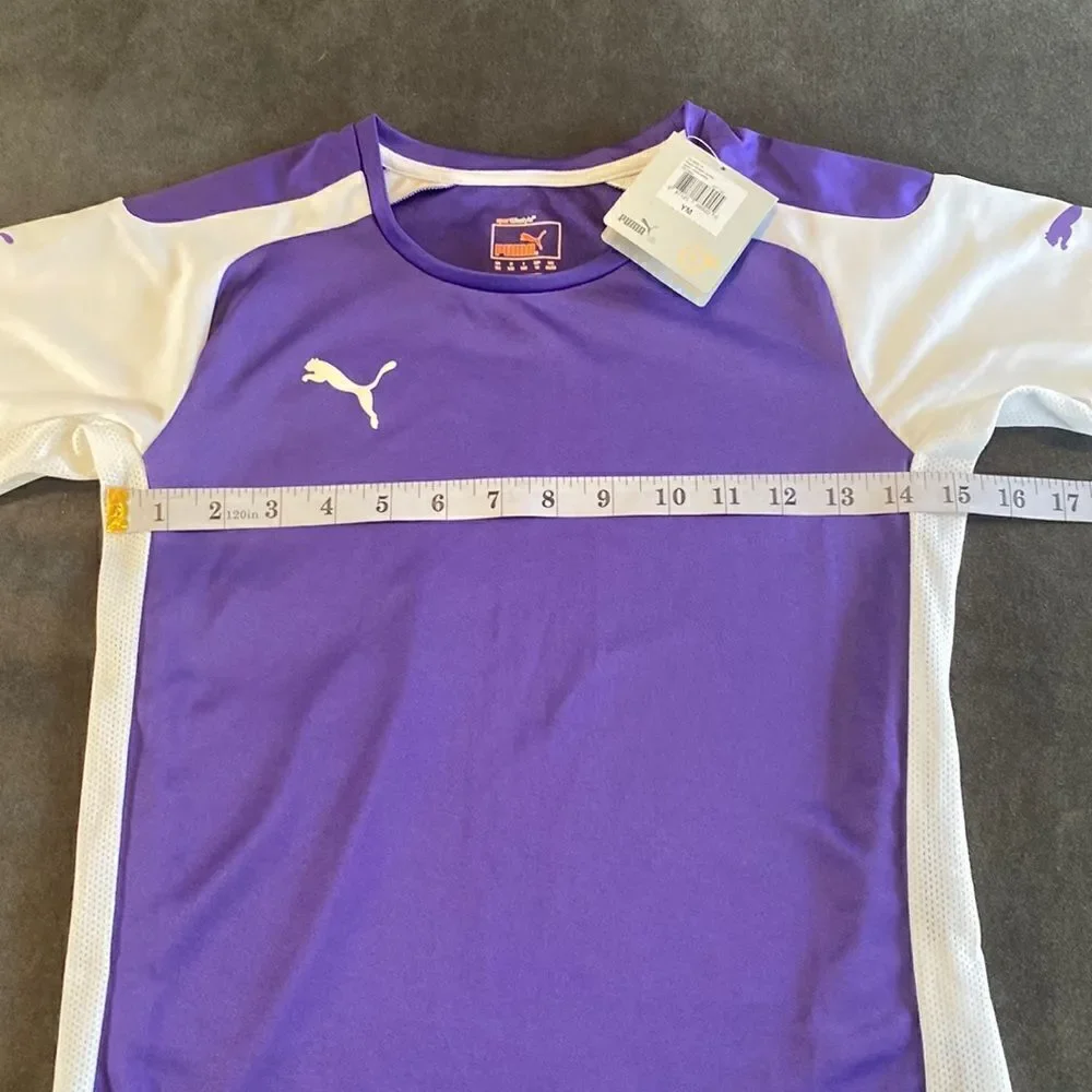 Girls Puma Purple and White T-Shirt Size Youth M NWT